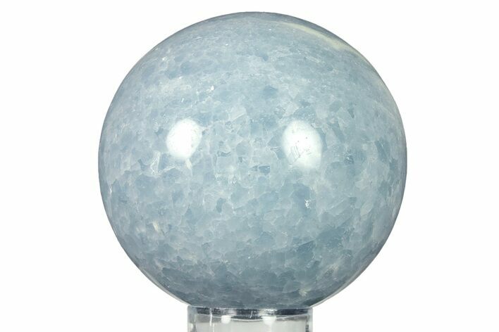 Polished Blue Calcite Sphere - Madagascar #277146